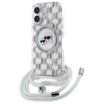 Karl Lagerfeld IML Crossbody Monogram Karl Choupette Head MS przezroczysty - etui iPhone 16