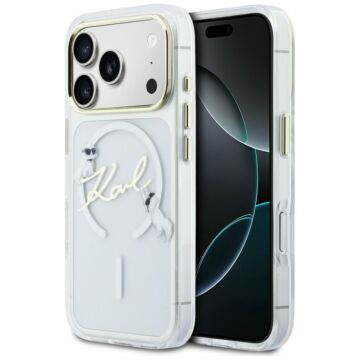 Karl Lagerfeld IML Choupettes Karl Script Logo MS przezroczysty - etui iPhone 17 Pro