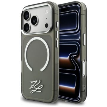 Karl Lagerfeld IML KL Script Logo MS czarny - etui iPhone 17 Pro