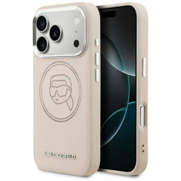 Karl Lagerfeld K Head Point Logo MS różowy - etui iPhone 17 Pro