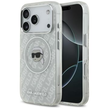 Karl Lagerfeld IML Karl Head Logo MS szary - etui iPhone 17 Pro