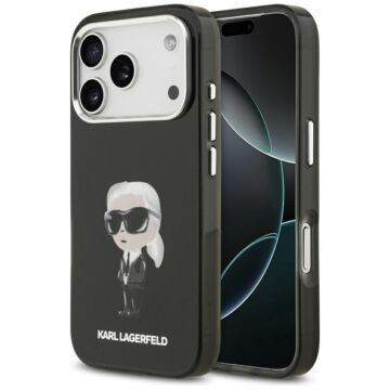 Karl Lagerfeld IML Aquarelle Karl Logo MS czarny - etui iPhone 17 Pro