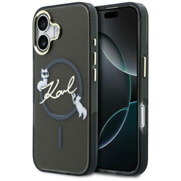 Karl Lagerfeld IML Choupettes Karl Script Logo MS czarny - etui iPhone 17