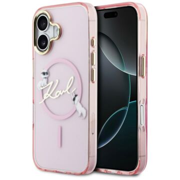 Karl Lagerfeld IML Choupettes Karl Script Logo MS różowy - etui iPhone 17