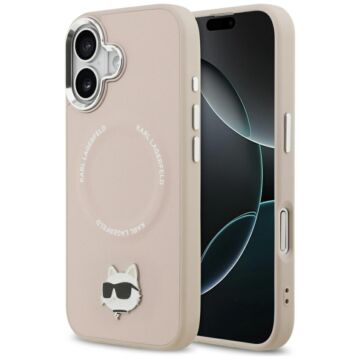 Karl Lagerfeld Choupette Pin MS różowy - etui iPhone 17