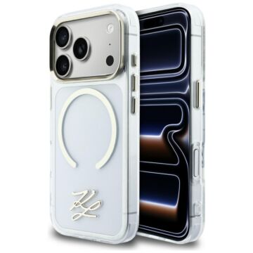 Karl Lagerfeld IML KL Script Logo MS przezroczysty - etui iPhone 17 Pro Max