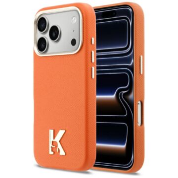 Karl Lagerfeld Karl Head Logo MS pomarańczowy - etui iPhone 17 Pro Max