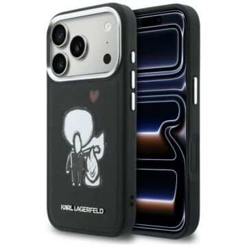 Karl Lagerfeld Karl Choupette Back Logo MS czarny - etui iPhone 17 Pro Max