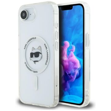 Karl Lagerfeld IML Metal Choupette Head MS biały - etui iPhone 16e / 17e