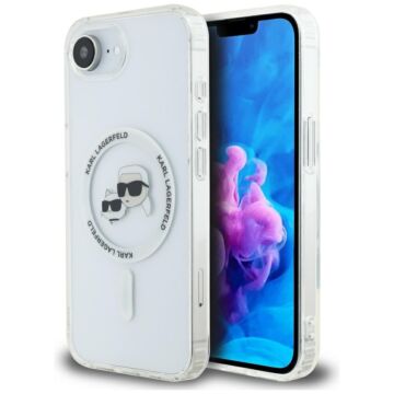 Karl Lagerfeld IML Metal Karl Choupette Heads MS biały - etui iPhone 16e / 17e