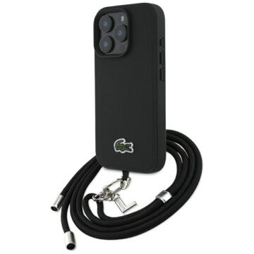 Lacoste Iconic Petit Pique Crossbody Cord MS czarny - etui iPhone 16 Pro Max