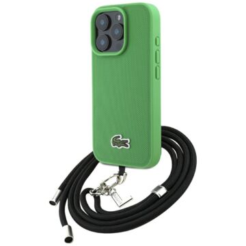 Lacoste Iconic Petit Pique Crossbody Cord MS zielony - etui iPhone 16 Pro Max