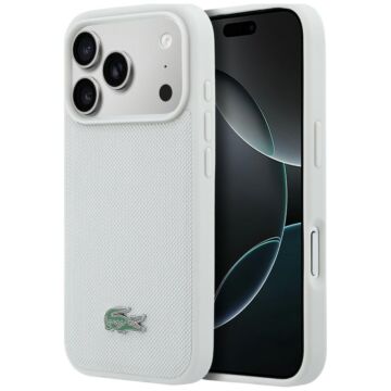 Lacoste Petit Pique Lacquer Logo MS jasnoszary - etui iPhone 17 Pro Max