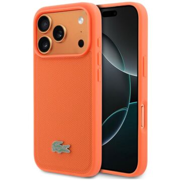 Lacoste Petit Pique Lacquer Logo MS pomarańczowy - etui iPhone 17 Pro