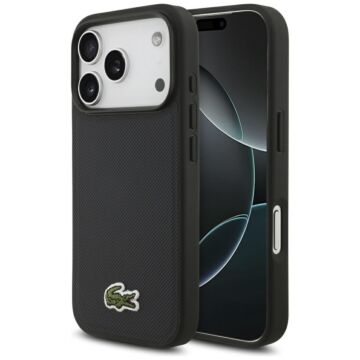 Lacoste Iconic Petit Pique Woven Logo MS granatowy - etui iPhone 17 Pro