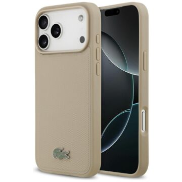 Lacoste Petit Pique Lacquer Logo MS taupe - etui iPhone 17 Pro Max