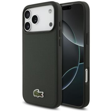 Lacoste Iconic Petit Pique Woven Logo MS sinople - etui iPhone 17 Pro Max