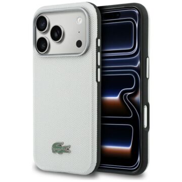 Lacoste Semi Wrap Petit Pique MS jasnoszary - etui iPhone 17 Pro