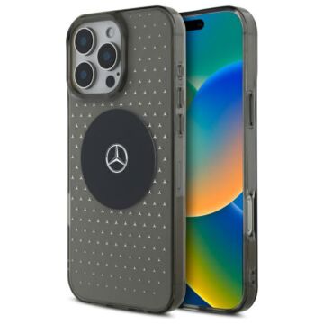 Mercedes MB Star Pattern MS czarny - etui iPhone 16 Pro