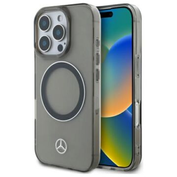 Mercedes Silver Ring MS czarny - etui iPhone 16 Pro