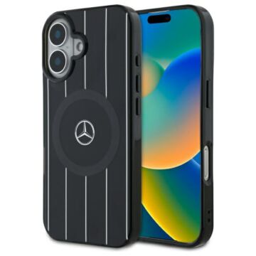 Mercedes MB Cross Lines MS czarny - etui iPhone 16