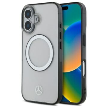 Mercedes Printed Logo MS transparent - etui iPhone 16
