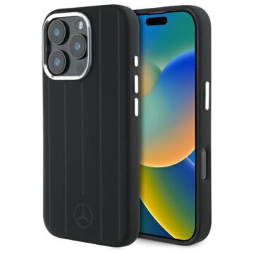Mercedes Vertical Stripes MS czarny - etui iPhone 16 Pro Max