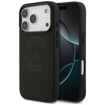 Mercedes Leather Vintage Logo MS czarny - etui iPhone 17 Pro