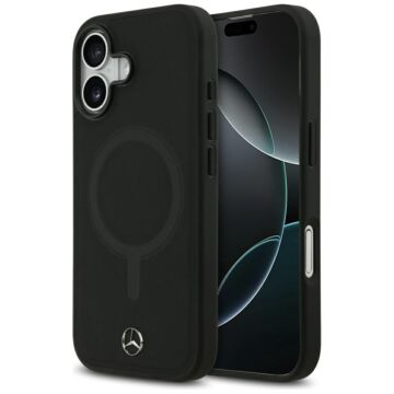 Mercedes Plain Smooth Leather MS czarny - etui iPhone 17