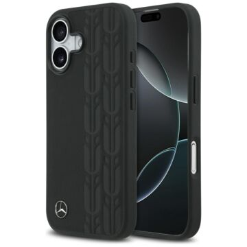 Mercedes Leather Laurel MS czarny - etui iPhone 17