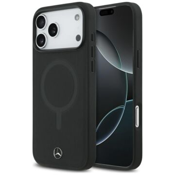 Mercedes Plain Smooth Leather MS czarny - etui iPhone 17 Pro Max