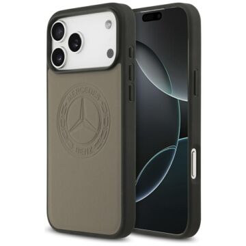 Mercedes Leather Vintage Logo MS taupe - etui iPhone 17 Pro Max