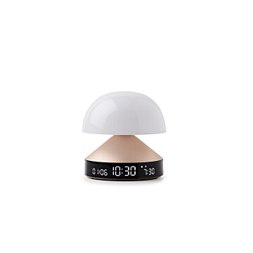 Lexon Mina Sunrise złoty - lampa LED z budzikiem