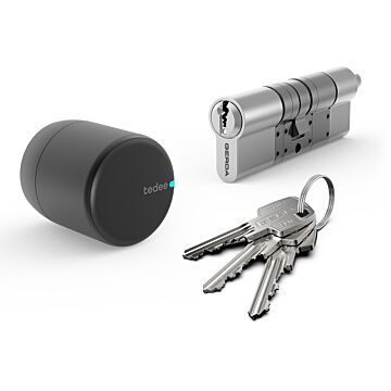 tedee powered by GERDA set HK Grafitowy z voucherem na wkładkę GERDA - inteligentny zamek