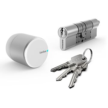 tedee powered by GERDA set HK Srebrny z voucherem na wkładkę GERDA - inteligentny zamek