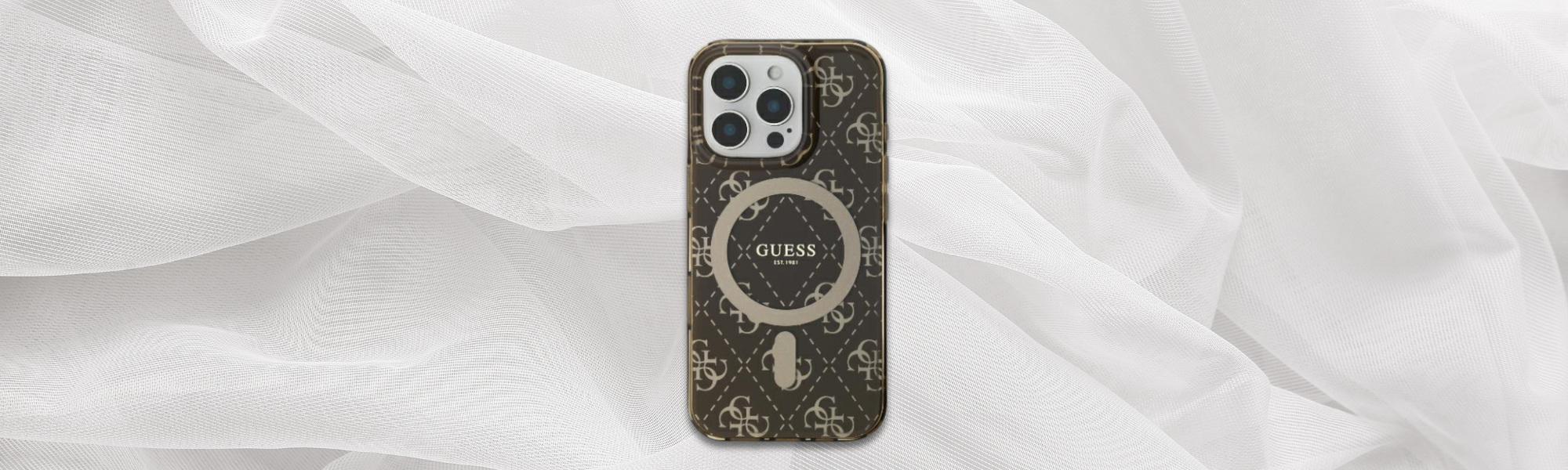 Guess IML 4G Background MagSafe Etui Guess MagSafe wzór 4G logo