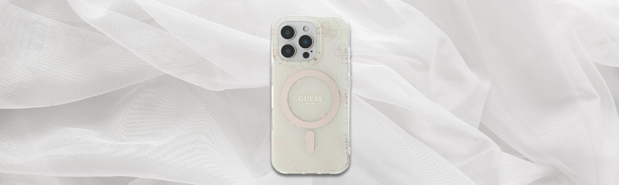 Guess IML 4G Background MagSafe Etui Guess MagSafe wzór 4G logo