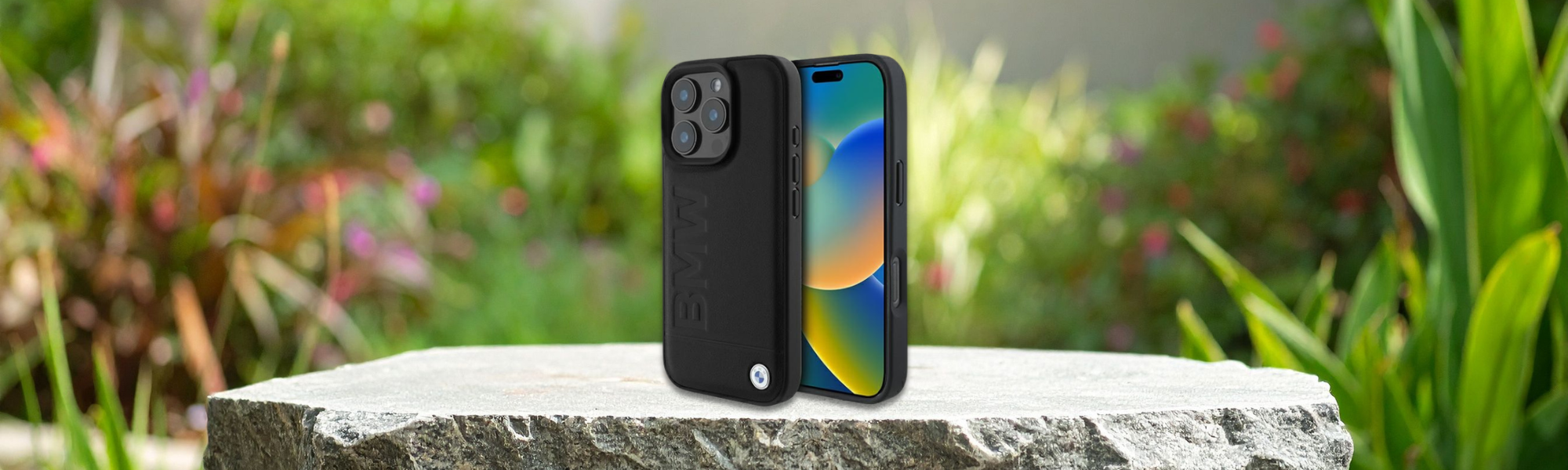 Czarne etui BMW na telefon