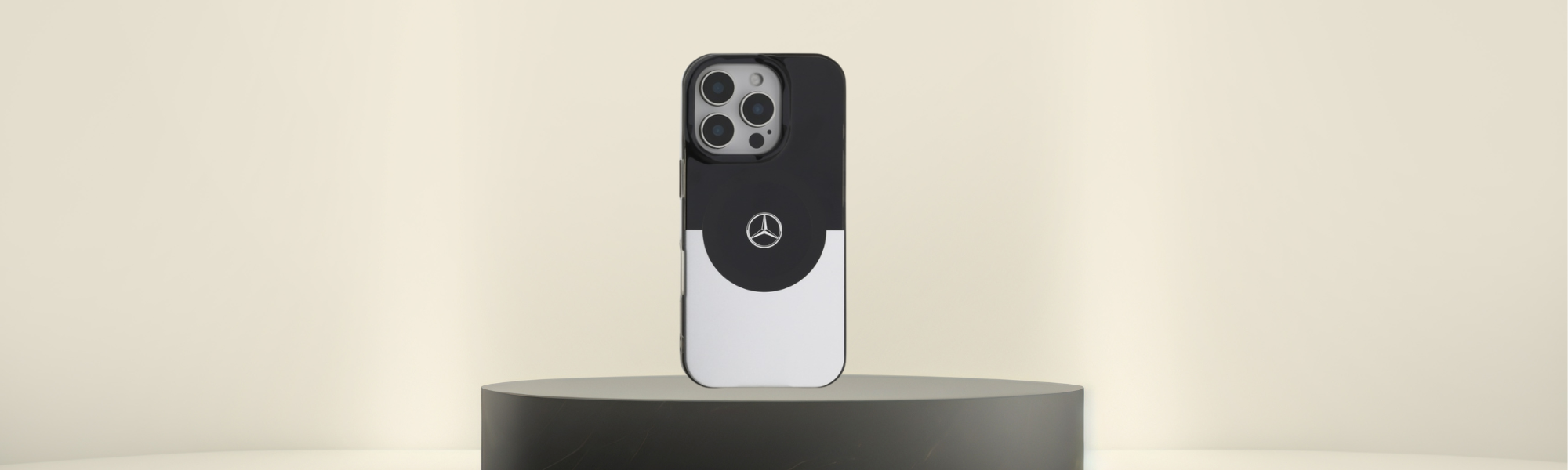 Etui Mercedes elegancki design dwukolorowy