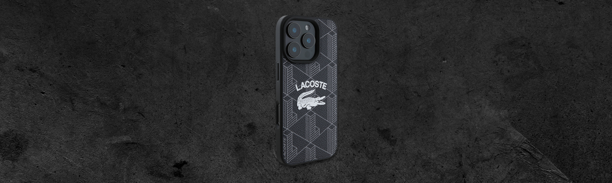 Etui Lacoste geometryczny wzór logo