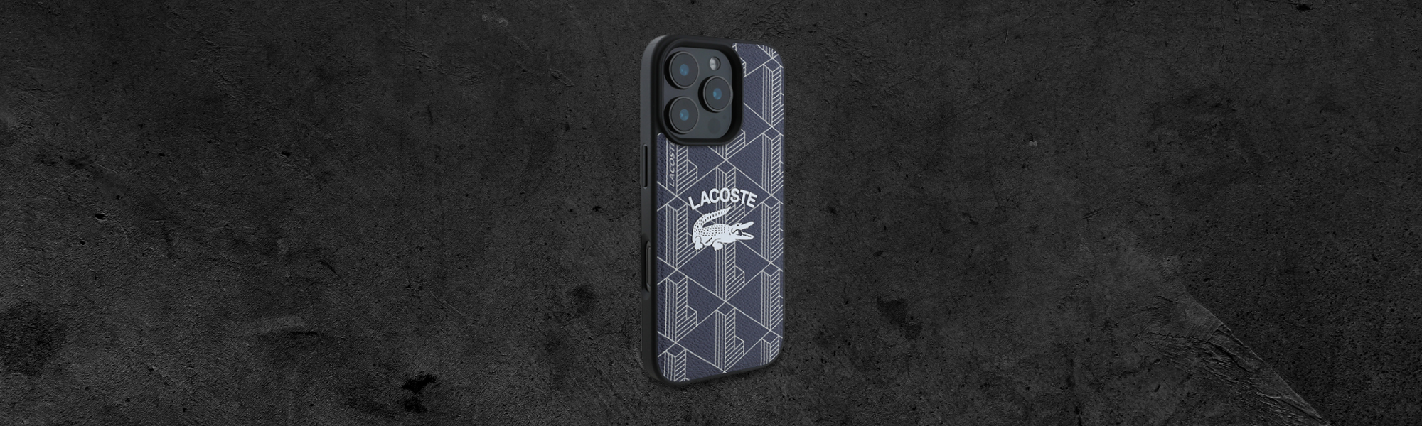 Lacoste Monogram Vintage Logo MagSafe Etui Lacoste geometryczny wzór logo