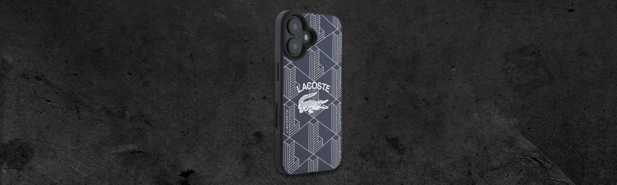 Lacoste Monogram Vintage Logo MagSafe Etui Lacoste geometryczny wzór logo