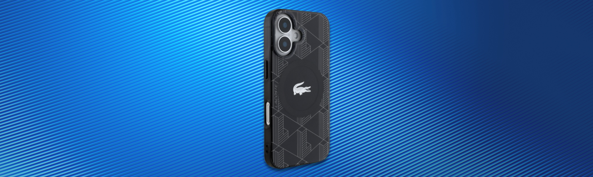 Etui Lacoste monogram tył iPhone