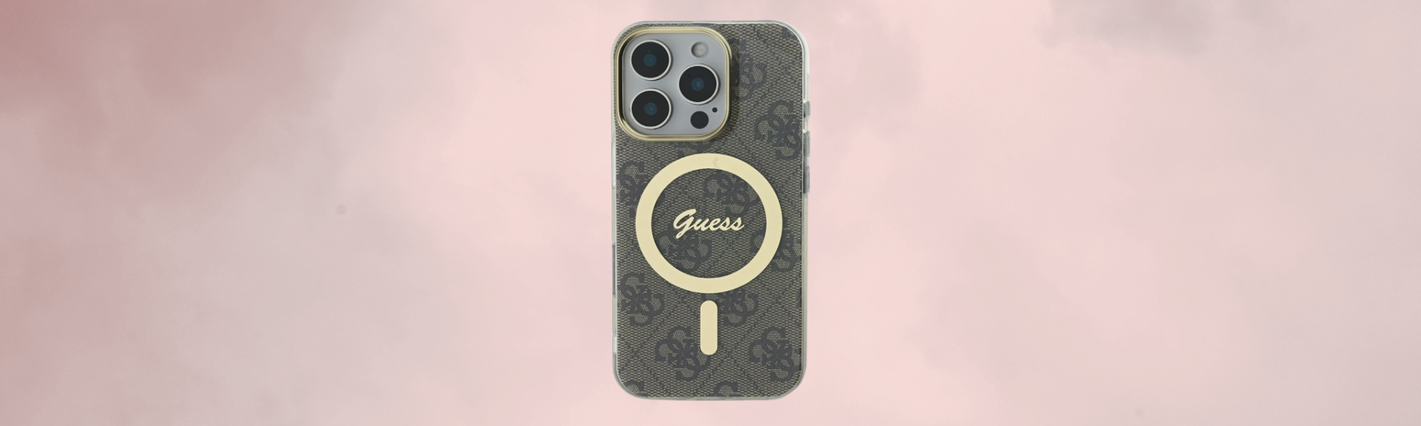Tył etui Guess złoty pierścień MagSafe