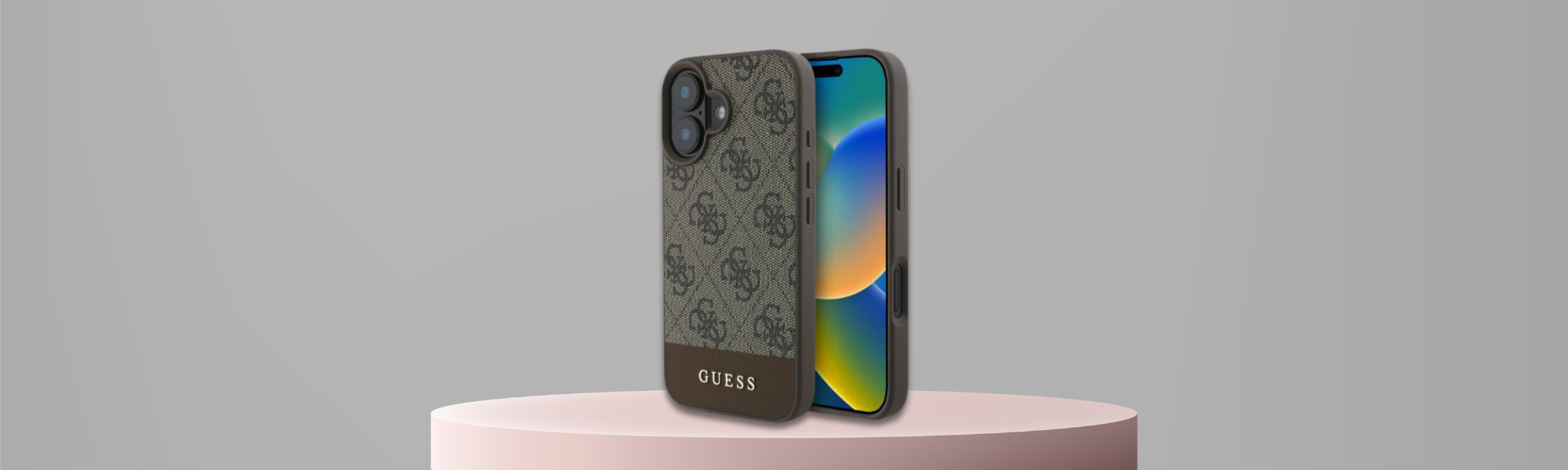 Brązowe etui Guess wzór 4G