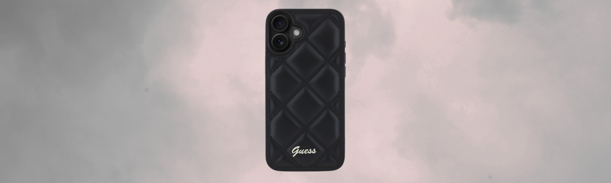 Etui Guess front czarnego pikowanego