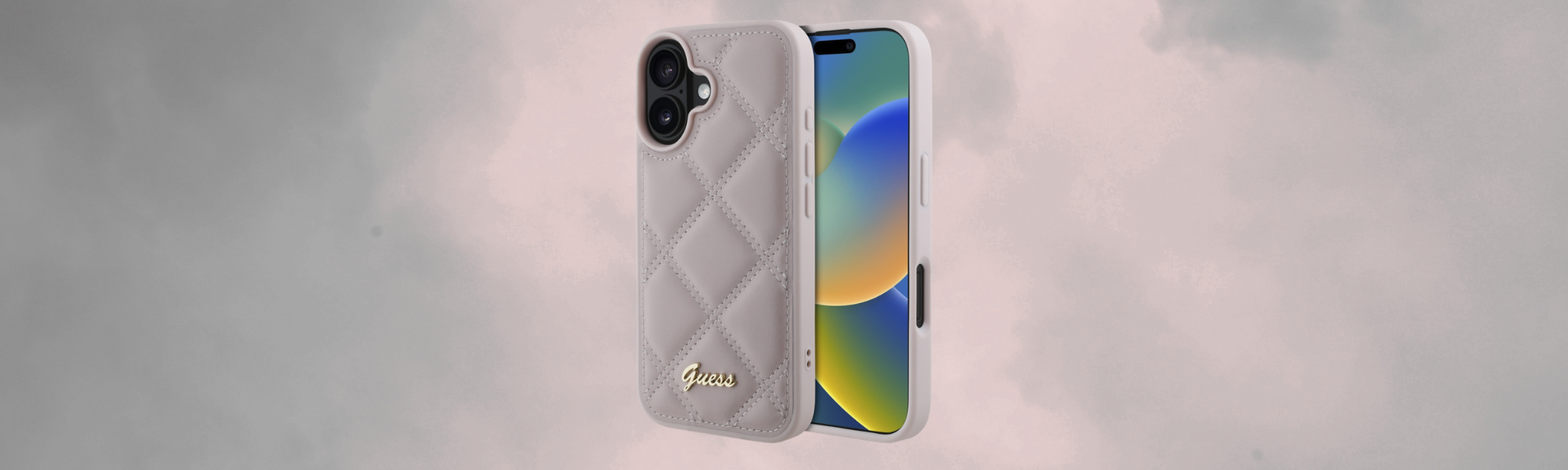 Etui Guess fioletowe pikowane