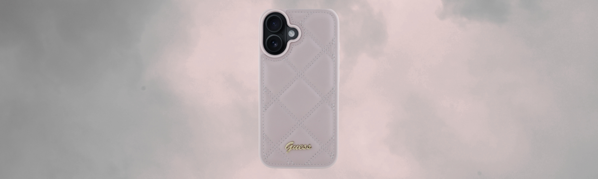Etui Guess front fioletowego pikowanego