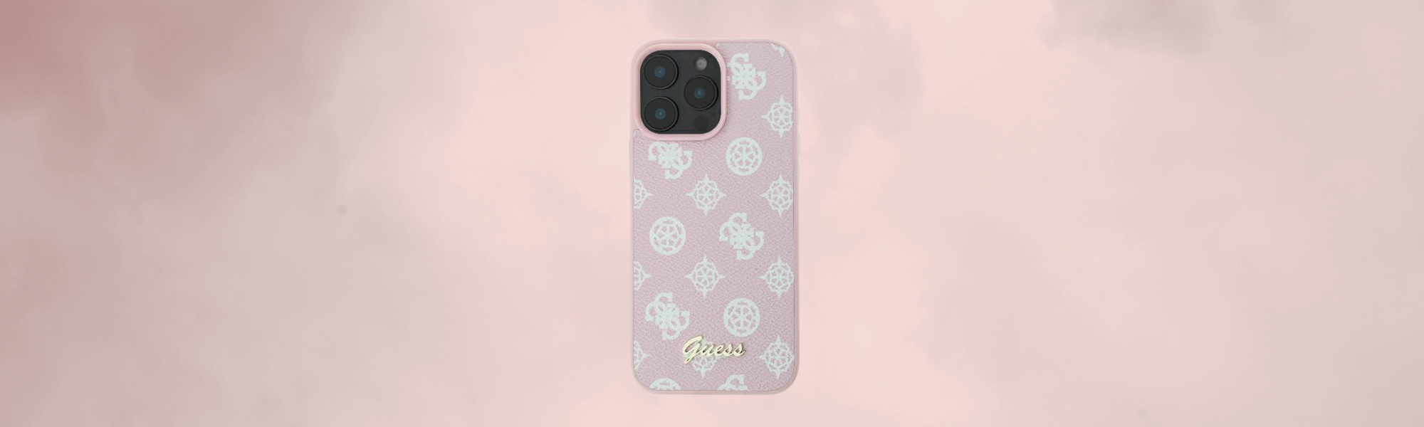 Etui Guess frontalnie wzór logo eleganckie