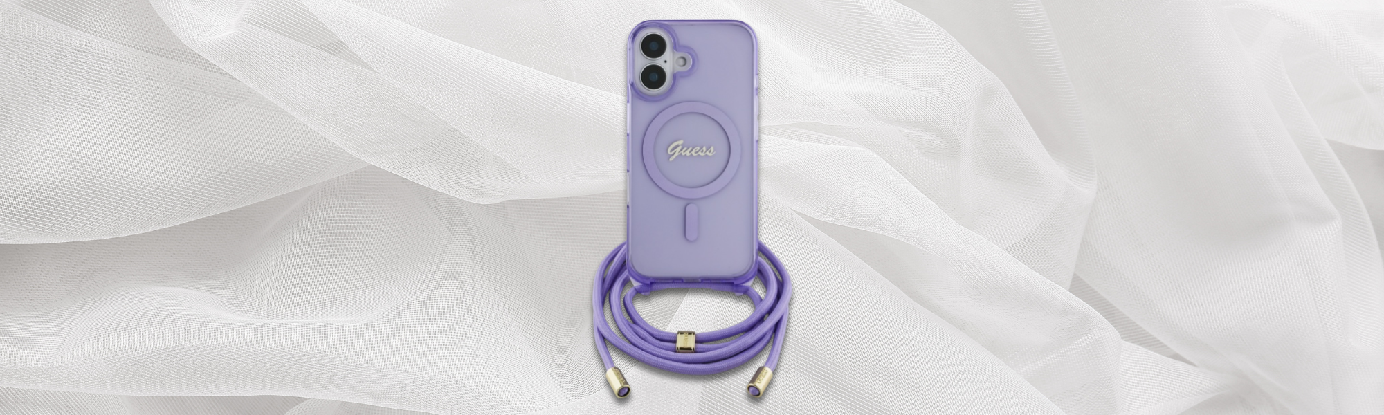 Etui Guess z logo MagSafe smycz